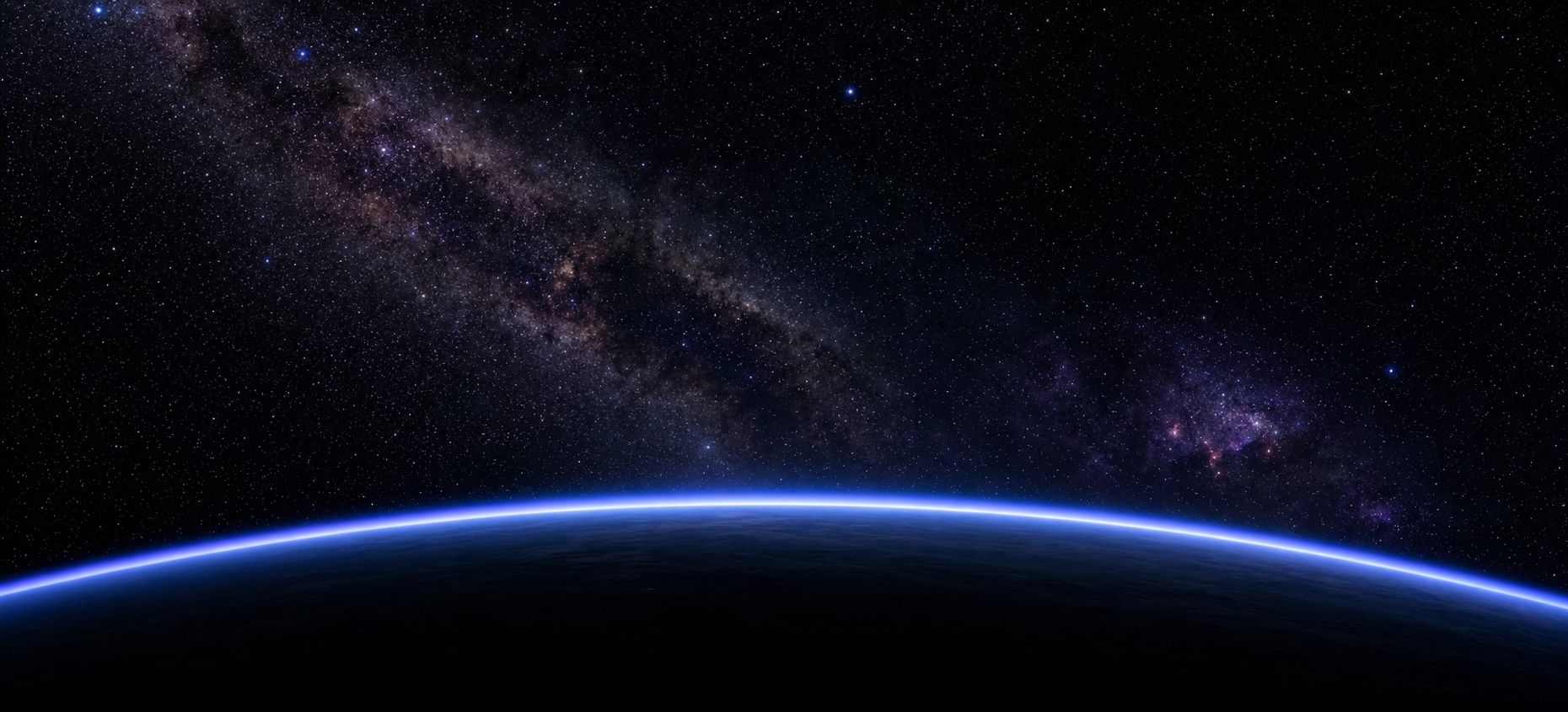Echte Weltraum-Aufnahme: Planet vor der Milchstraße