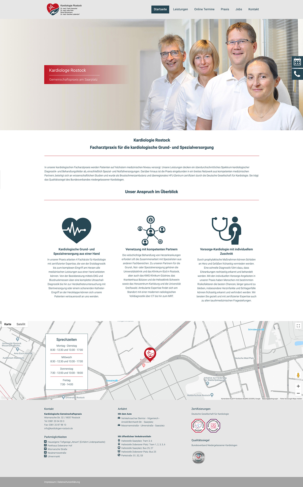 Webdesign für eine Rostocker Arztpraxis — Website