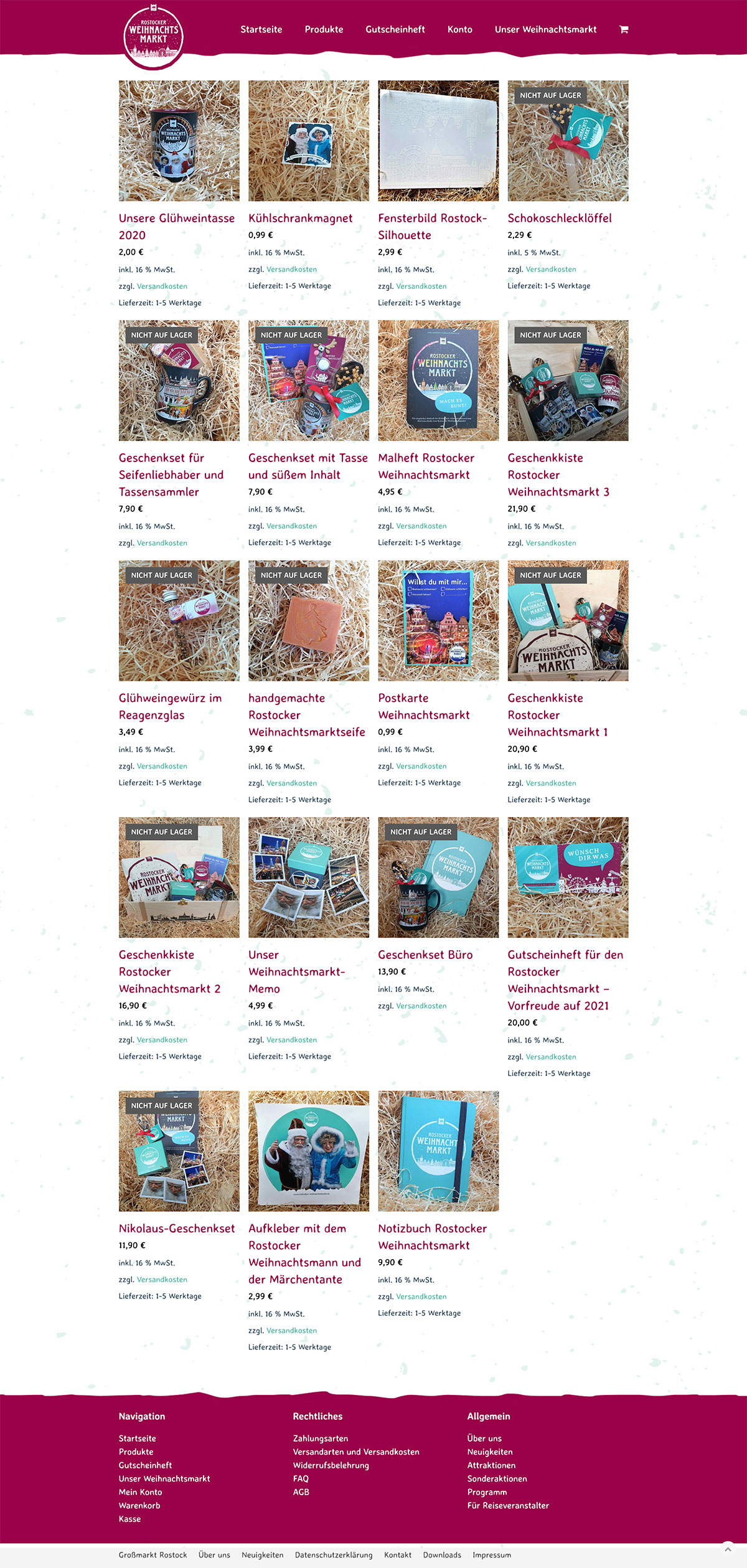 Technische Umsetzung eines Onlineshops — Website