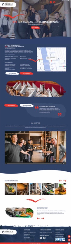 Webdesign für ein Restaurant in Warnemünde