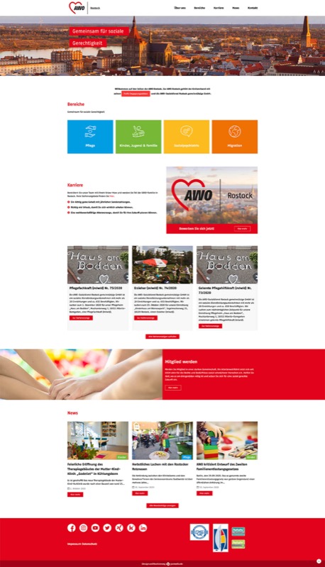 Moderne Website für die AWO Rostock