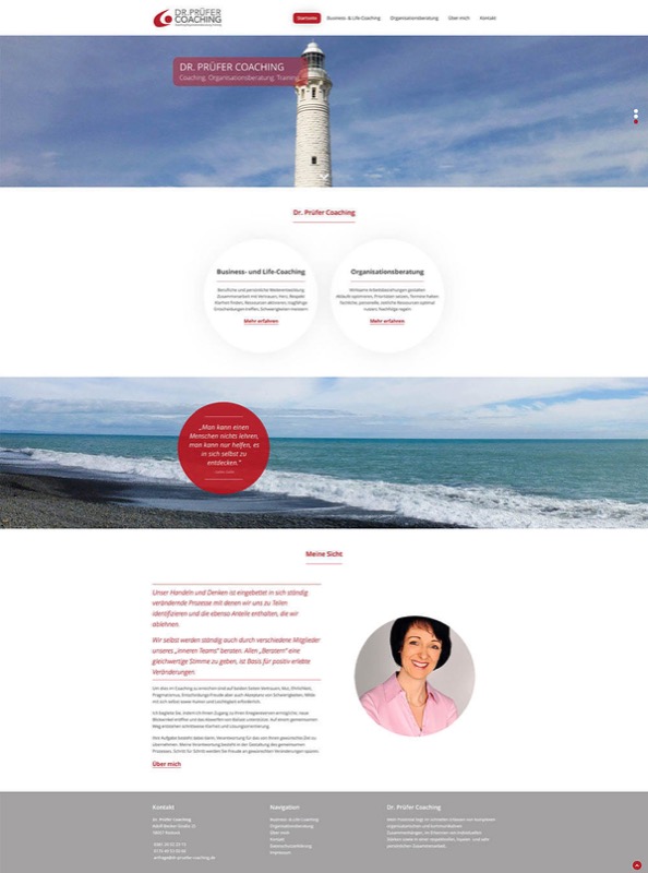 Webdesign im Bereich Coaching-Dienstleistung