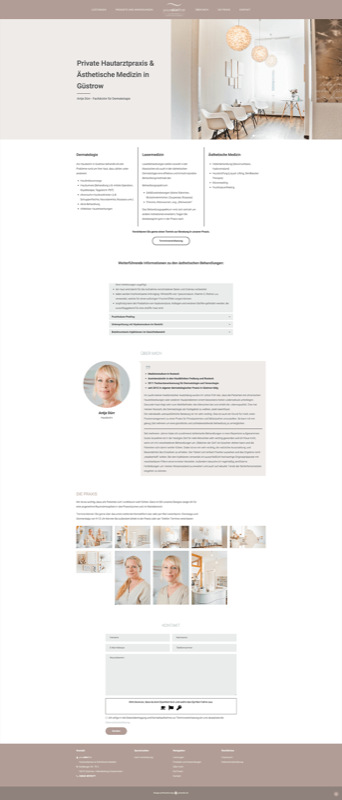 Webdesign für eine Hautarztpraxis