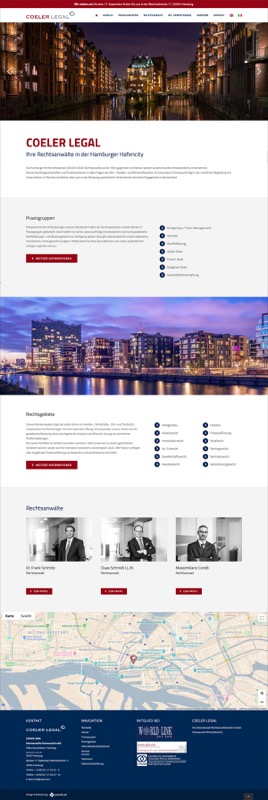 Webdesign für eine Hamburger Kanzlei