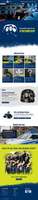 Moderne Website für die Polizei Hamburg