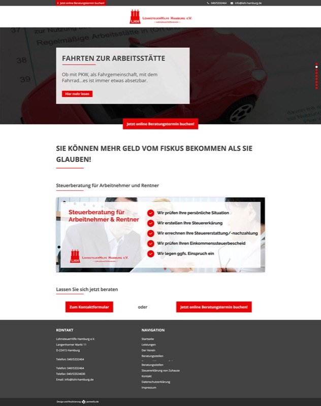 Webdesign im Bereich Steuerberatung