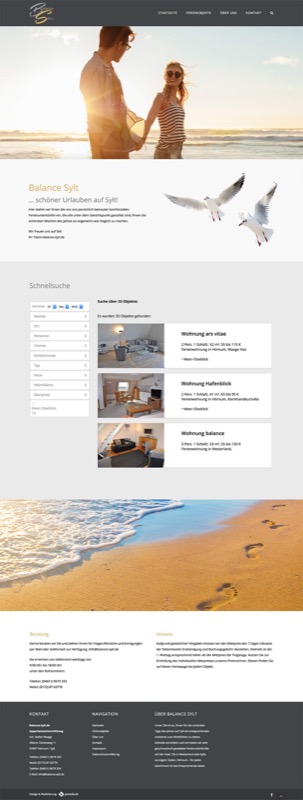 Webdesign im Bereich Urlaub und Vermietung in MV