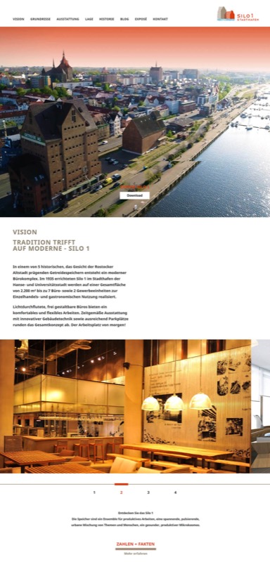 Website für den Arbeitsplatz von Morgen