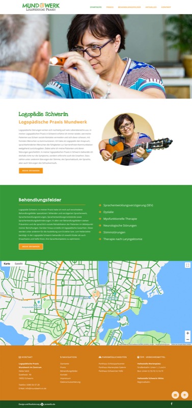 Webdesign für eine logopädische Praxis