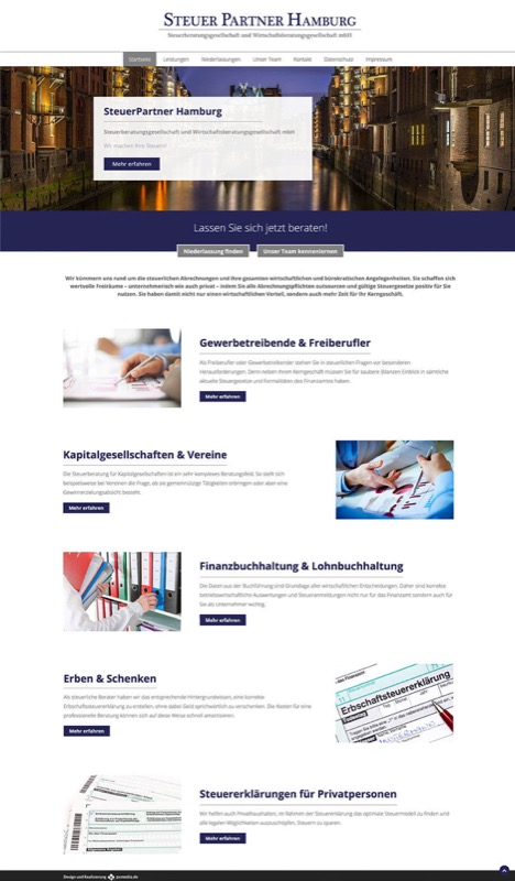 Webdesign für eine Steuerberatung